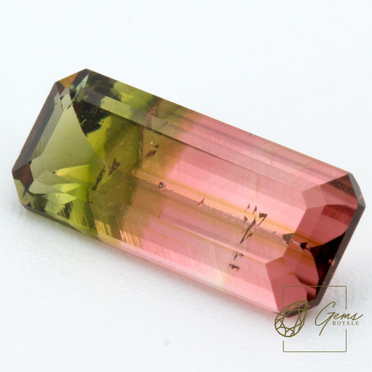 Emerald cut Tourmaline 3.35 Ct