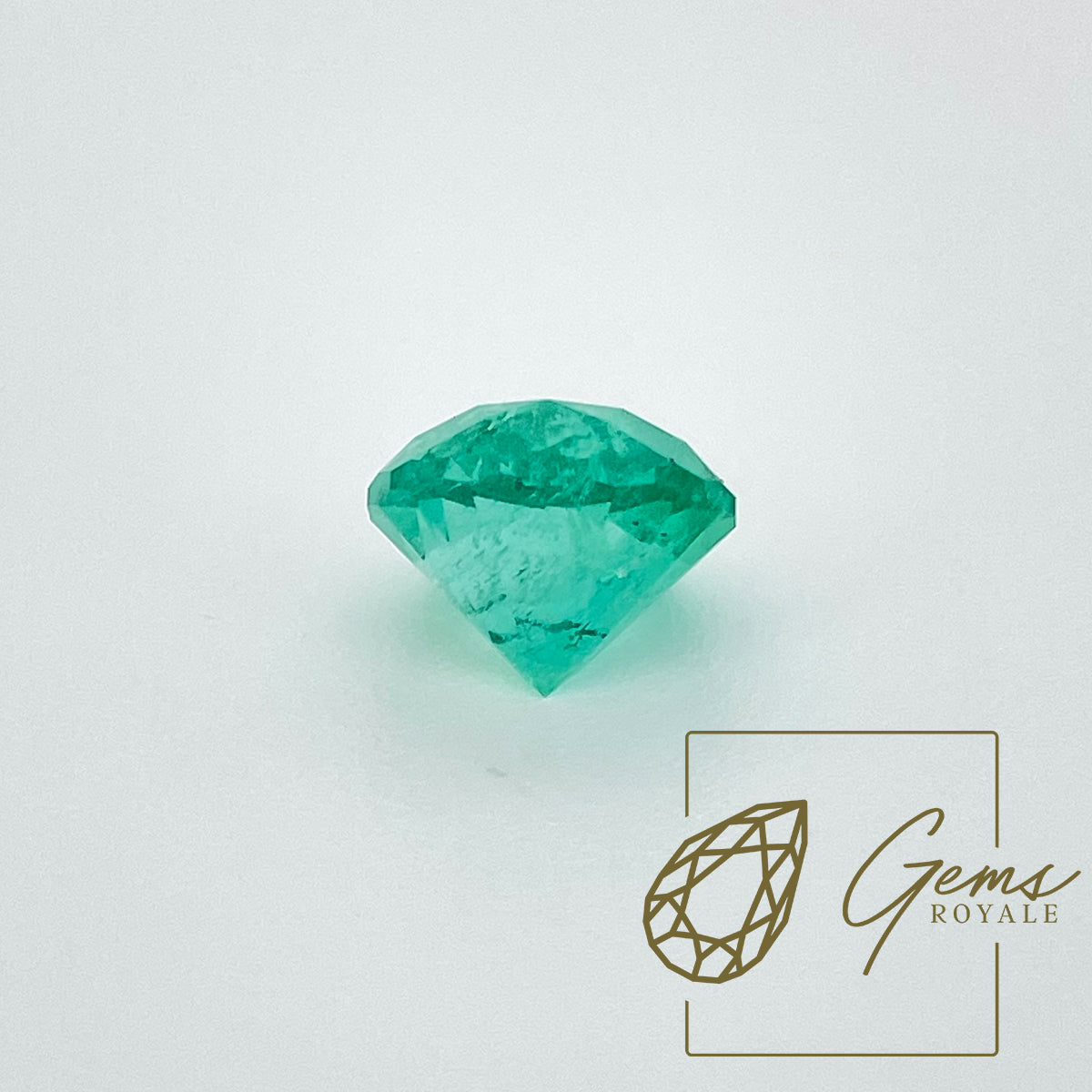 Round brill cut, Colombian Emerald, 3.98 ct