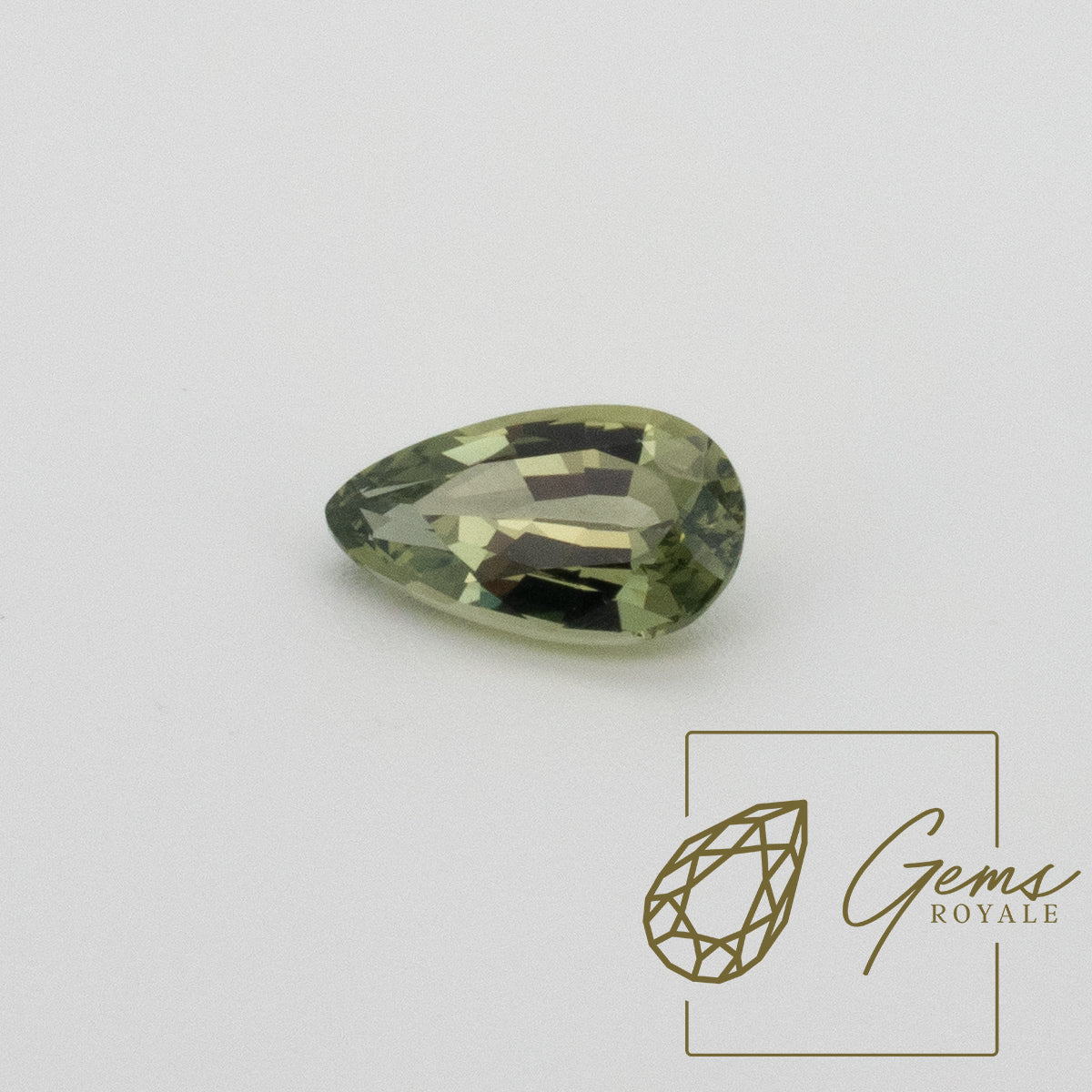 Green pear shape Sapphire, 3.55 carats