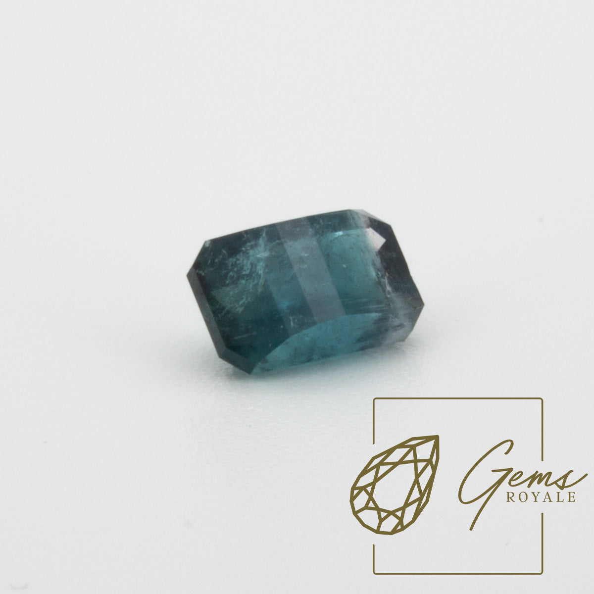 Pixel cut indicolite Tourmaline 1.55 ct