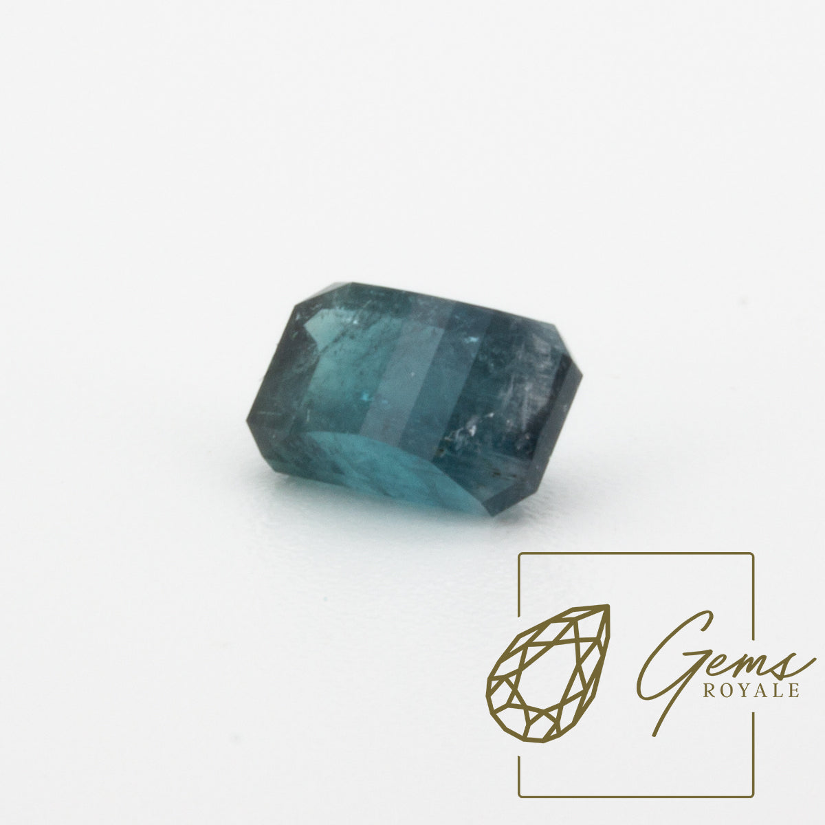 Pixel cut indicolite Tourmaline 1.55 ct