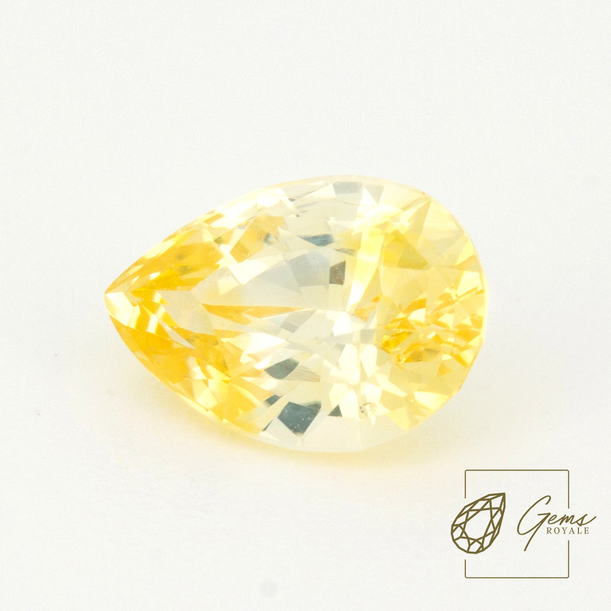 Pear cut yellow Sapphire, 1.68 ct