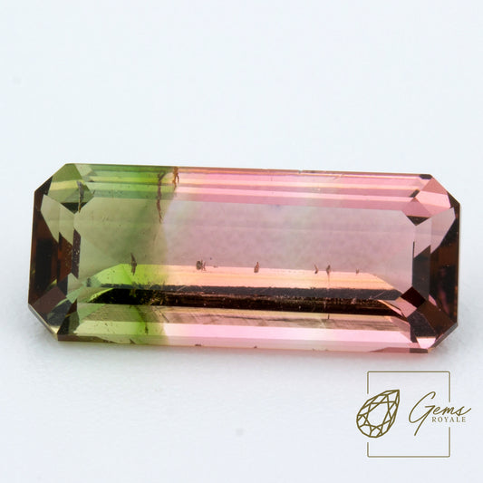 Emerald cut Tourmaline 3.35 Ct