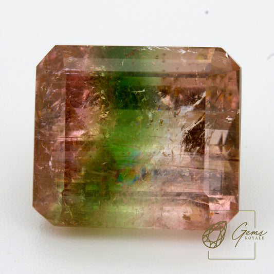 Emerald cut Tourmaline 17.68 Ct