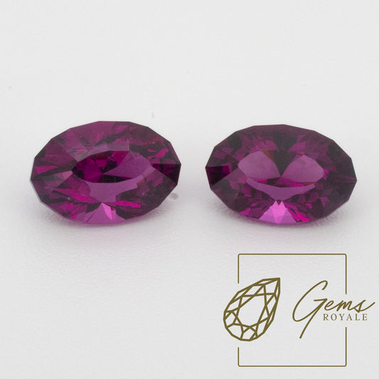 Oval Umbalite Garnet pair, 2.04, 2.27 ct