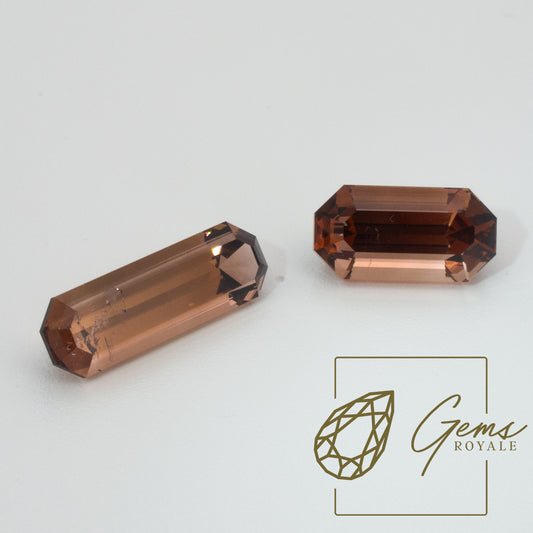 Tourmaline pair 3.96, 3.78 ct